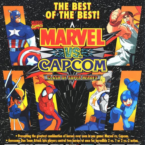 Marvel VS Capcom Super Heroes Arcade FLYER 1998 Original Venom Spiderman MegaMan - Picture 1 of 3